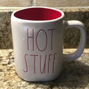Rae Dunn HOT STUFF Valentine Mug LL Red Red Int